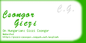 csongor giczi business card